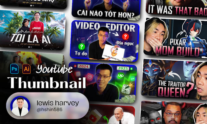 Gig Preview - Create an amazing youtube thumbnail design in 24 hour