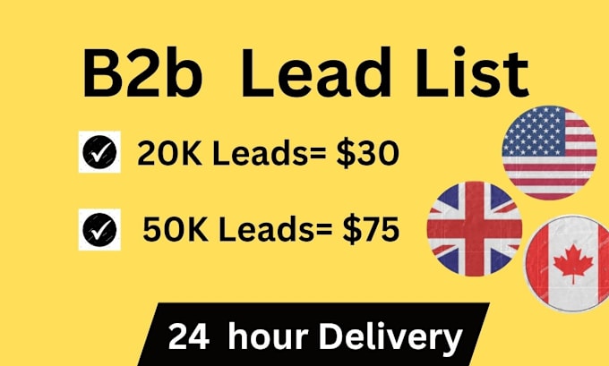 Gig Preview - Build verified b2b lead list from any country