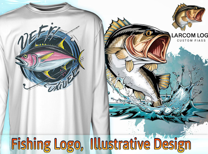 Gig Preview - Make sports fishing logo for your tshirt or brand