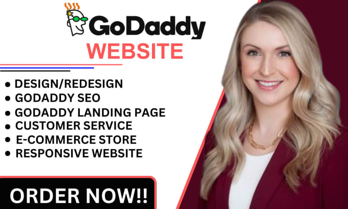 Gig Preview - Build your godaddy website, redesign godaddy website, godaddy SEO