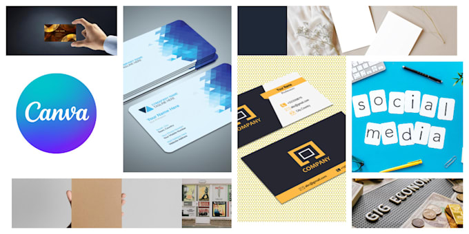 Gig Preview - Design social media post, business cards, gig image on canva