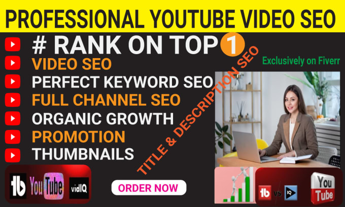 Bestseller - do the best organic youtube video SEO and promote