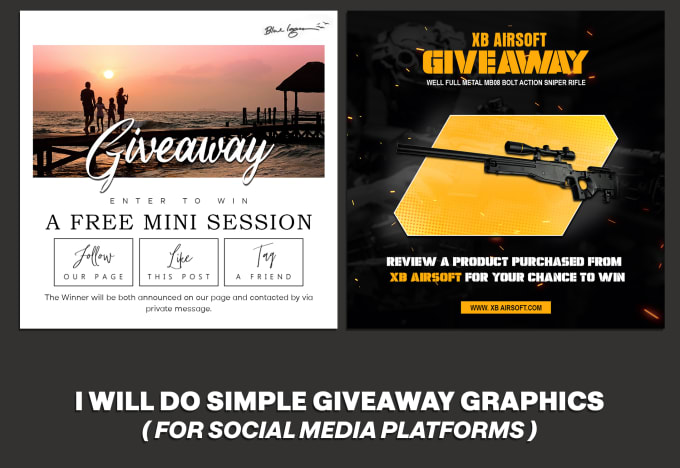 Bestseller - do simple giveaway graphics