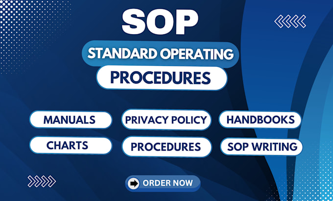 Gig Preview - Do sops writing and manual policy standard operating procedure