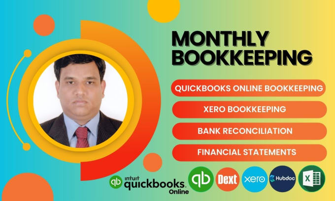 Gig Preview - Do monthly bookkeeping bank reconciliation on quickbooks online and xero