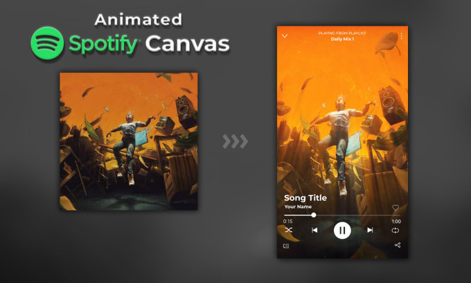 Gig Preview - Animate your album or single cover for spotify canvas