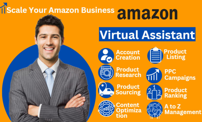 Gig Preview - Be your expert amazon virtual assistant wholesale, pl fba listing set up PPC VA