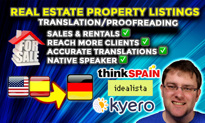 Gig Preview - Translate or edit real estate property listings to german