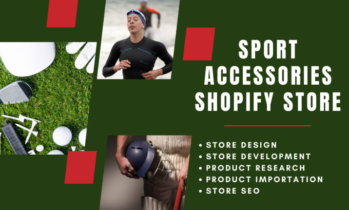 Gig Preview - Design a sport accessories store, golf shopify store, tennis store, rugby store