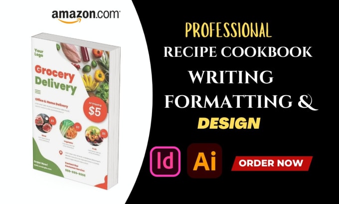 Gig Preview - Design, write cookbook recipes , ebook, meal plan, lead magnet, book cover, KDP