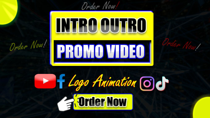 Gig Preview - Do youtube intro outro promo video opener or logo animation