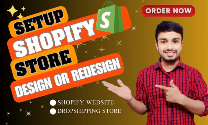 Gig Preview - Shopify store design or redesign, shopify dropshipping store, shopify website