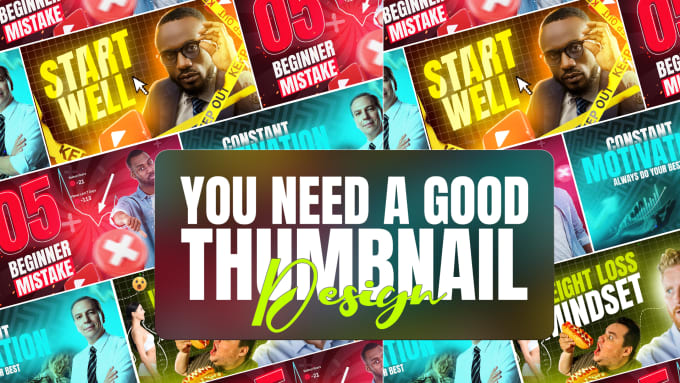 Gig Preview - Design trendy thumbnails for your youtube channel