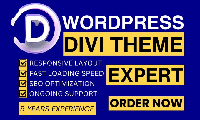 Gig Preview - Develop a responsive wordpress website using divi theme builder by divi expert