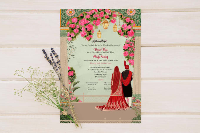 Gig Preview - Design the most beautiful wedding invitation card design