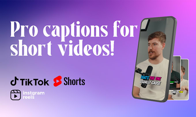 Gig Preview - Increase your views with pro captions for short videos