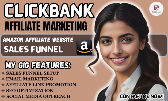 Bestseller - setup clickbank affiliate marketing, amazon affiliate website sales funnel