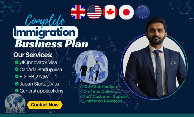 Gig Preview - Develop immigration business plan for UK USA canada europe startups