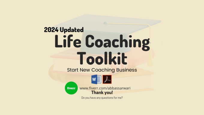 Gig Preview - Incorporate life coaching business toolkit form template with your given logo