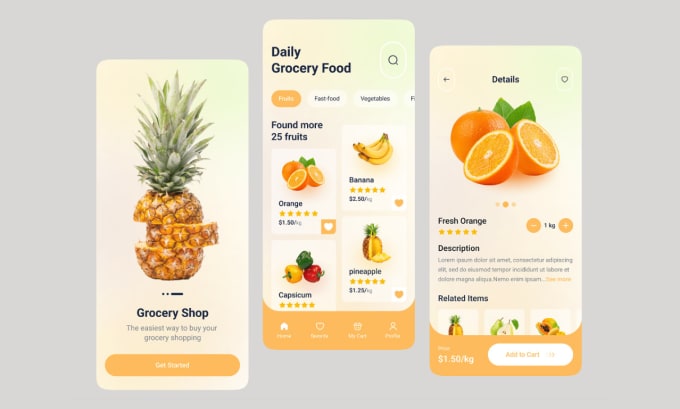 Gig Preview - Develop grocery delivery app, flower delivery app for android and ios