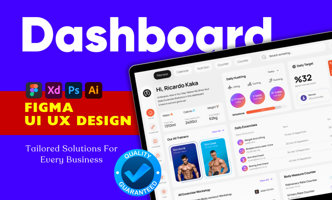 Gig Preview - Do dashboard UI UX design, website app ui and ux in figma