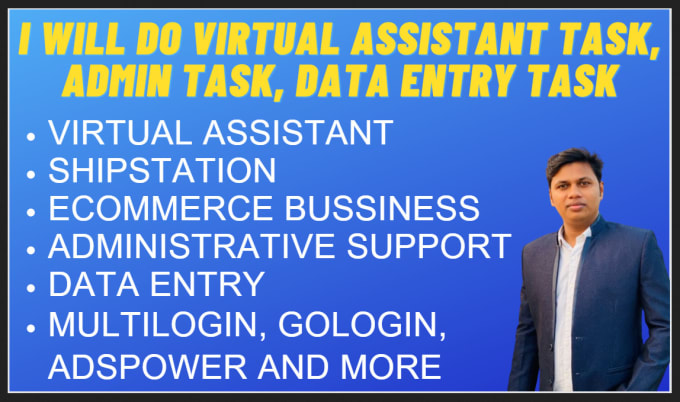 Gig Preview - Do virtual assistant task, admin task, data entry task daily