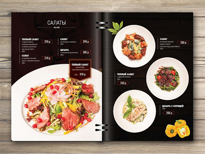 Gig Preview - Design professional restaurant menu ,custom café menu