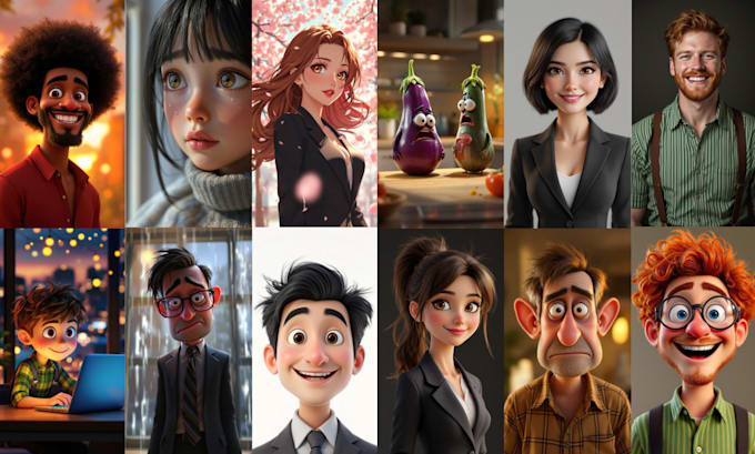 Gig Preview - Create disney pixar style with ai image and video generator