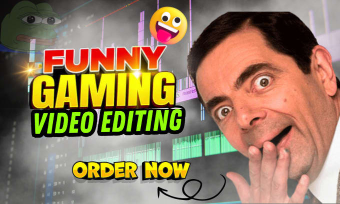 Gig Preview - Expertly edit a funny gaming video for youtube  with memes