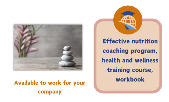 Gig Preview - Create nutrition coaching program, health and wellness training course, workbook