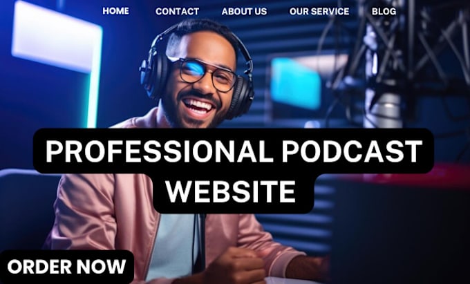 Gig Preview - Create modern podcast website spotify buzzprout with wordpress squarespace wix