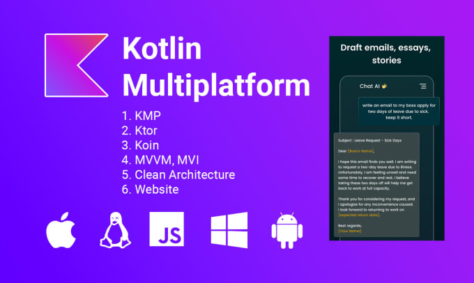 Gig Preview - Develop quality apps using kotlin multiplatform