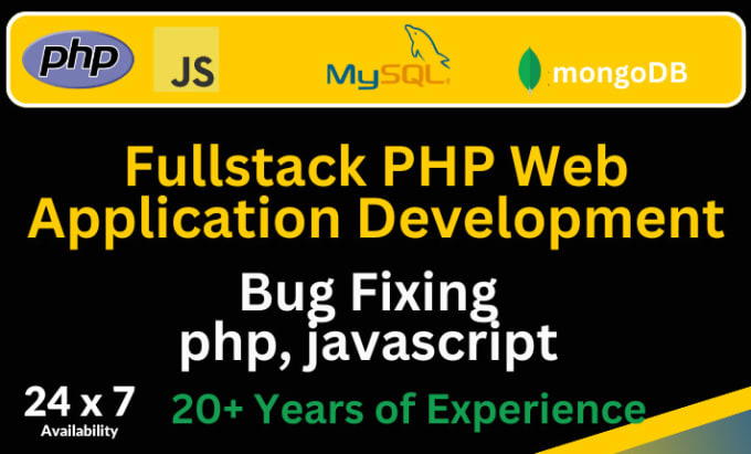 Gig Preview - Build and fix web applications with php, html, css, jquery, mysql, mongodb