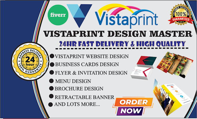 Gig Preview - Design print ready vistaprint business card flyer uploadable retractable banner