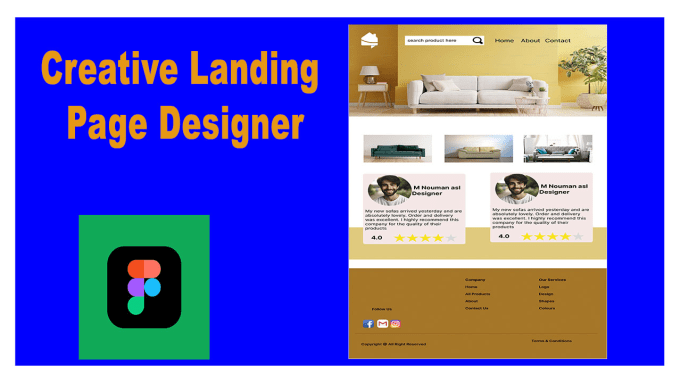 Gig Preview - Creative landing page designer