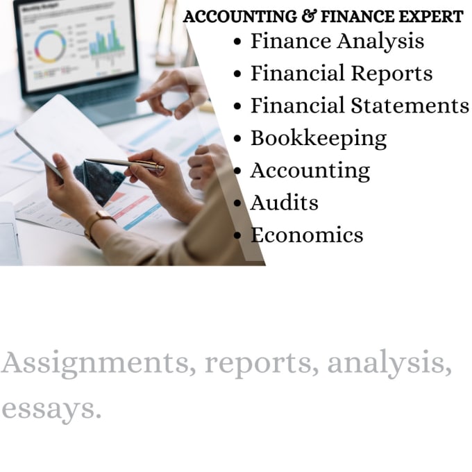 Gig Preview - Do your accounting and finance writings and reports