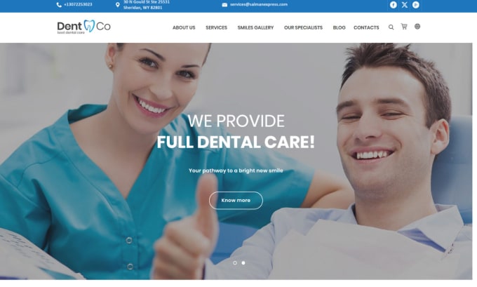 Gig Preview - Design a pro, any medical, healthcare, dental, home care, clinic website