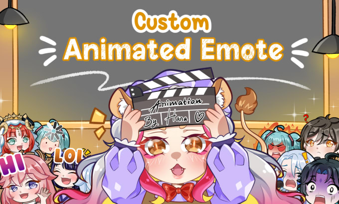 Gig Preview - Make cute animated emotes for twitch, kick, and discord