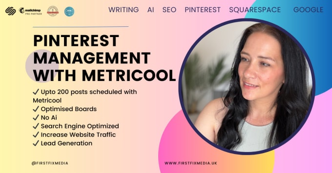 Gig Preview - Be your professional pinterest manager using metricool