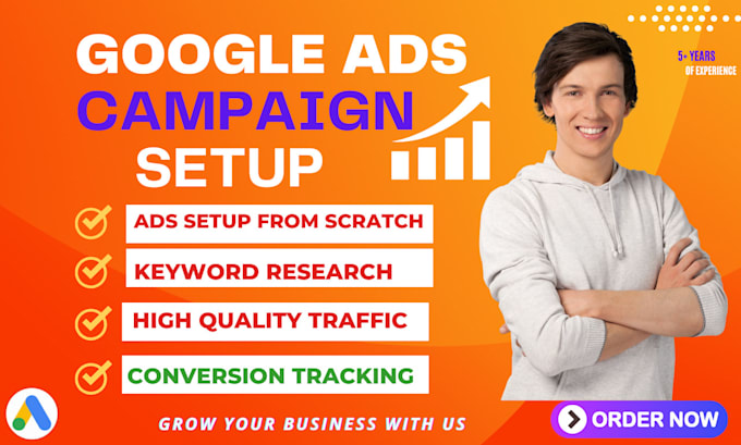 Gig Preview - Set up and optimize your google ads campaign for conversions, search ads