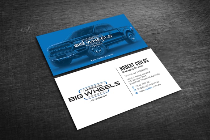 Gig Preview - Make professional unique car dealer business card design