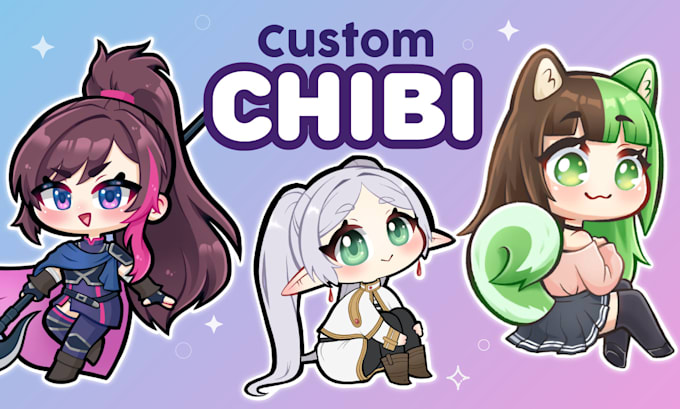 Gig Preview - Draw a cute custom chibi illustration for you