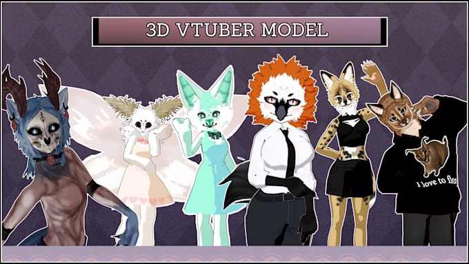 Gig Preview - Create professional 3d vtuber model using vroid