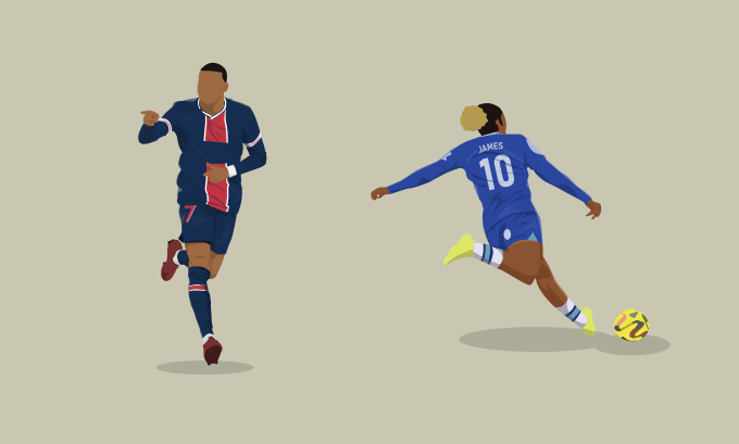 Gig Preview - Draw minimalist football cartoon illustration