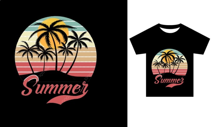 Bestseller - make summer t shirt design or typography t shirt design