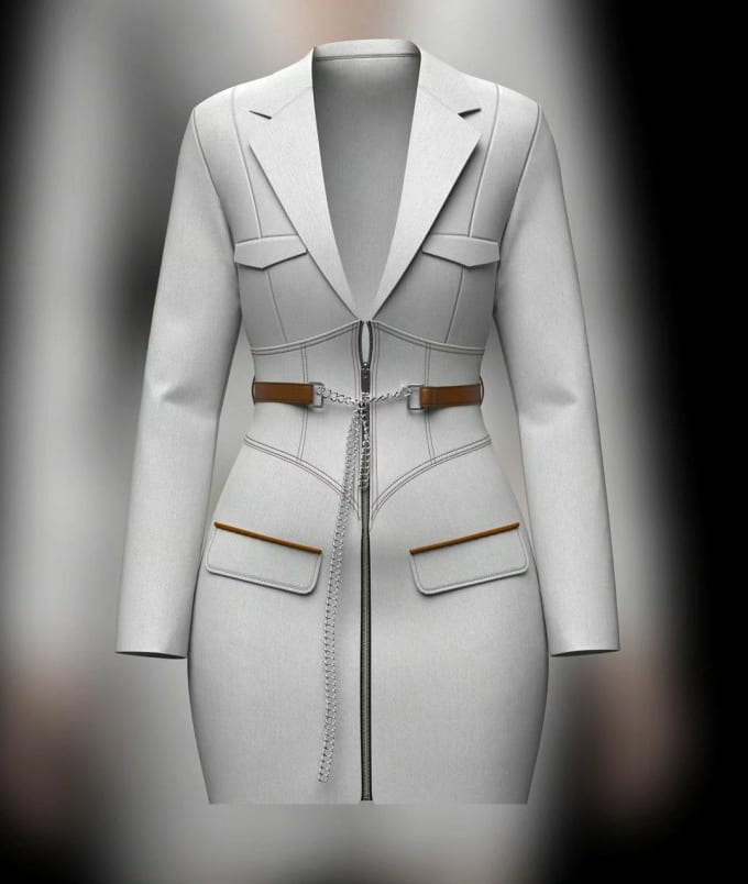 Gig Preview - Render cgi fashion design, 3d clothing model,3d garment, 3d fashion animation