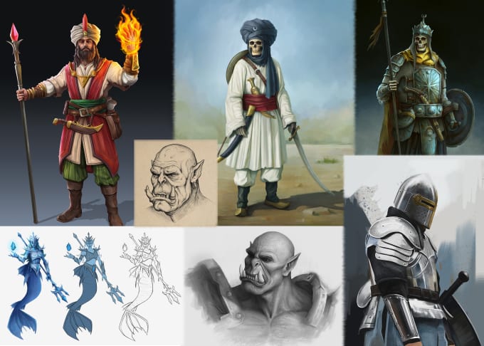 Gig Preview - Do character design, concept art and illustrations