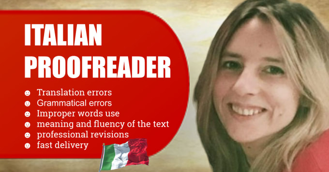 Gig Preview - Proofread your italian book, italian proofreader