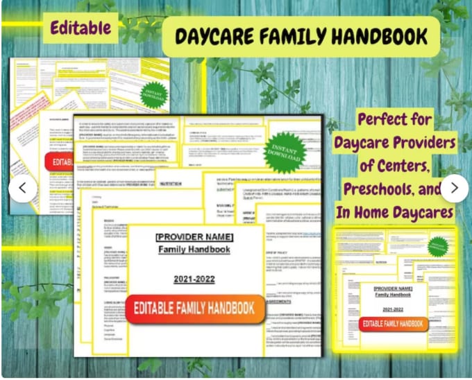 Gig Preview - Create childcare handbooks for homes schools  and centers