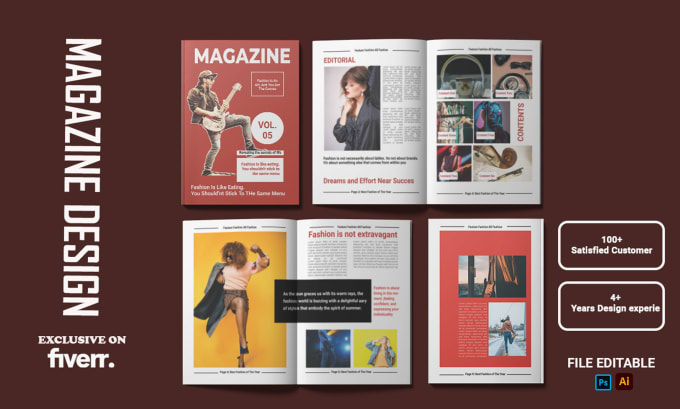 Gig Preview - Create magazine ad, annual report, look book, catalog, fashion portfolio design